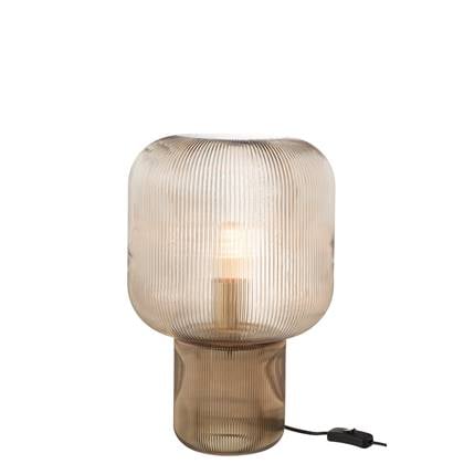 J-Line Lamp Glas Bruin