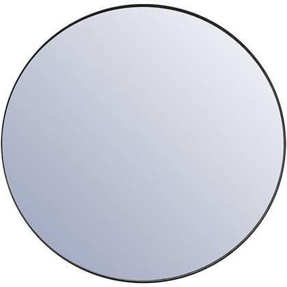 Vtw Living - Spiegel Rond 120 cm Wandspiegel Zwart - Rand - 120 cm Transparant