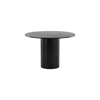 Fjôrd - Eettafel MDF Zwart Rond - 110x110x75cm - Bianca