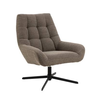 Rebellenclub Brylle Fauteuil - Taupe Bouclé Bruin