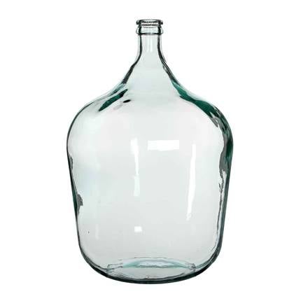 Mica Decorations Diego Vaas Fles - H56 x Ø40 cm - Glas - Set van 2 Transparant