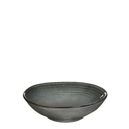 Mica Decorations Tabo Schaal - 3 x 11 cm - Keramiek - Grijs - 4 Stuks
