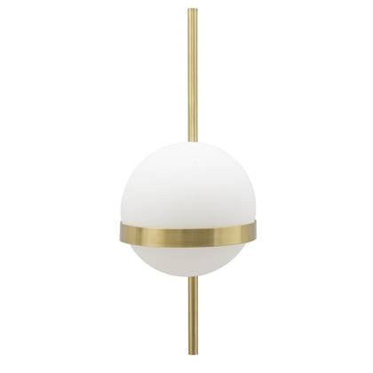 Glamy circle Wandlamp in goud metaal met glazen bol