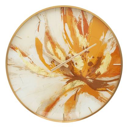 Wandklok Toply Rond Glas Goud 60 cm