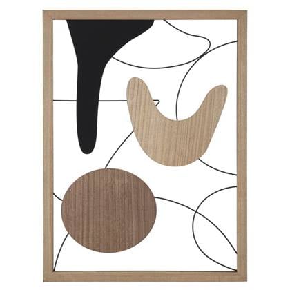 Astroy Decoratief paneel 3D bruin hout abstract