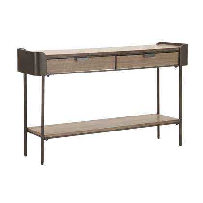 Mauro Ferretti Toronto Console in metaal en hout bruin