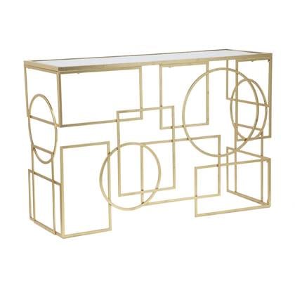 Marie Geometrische console in goud metaal