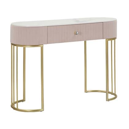 Mauro Ferretti Montpellier Console in metalen stof hout goud wit roze