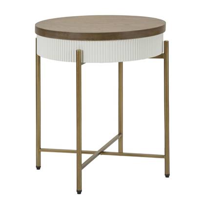 Tolosa Houten tafel wit en bruin
