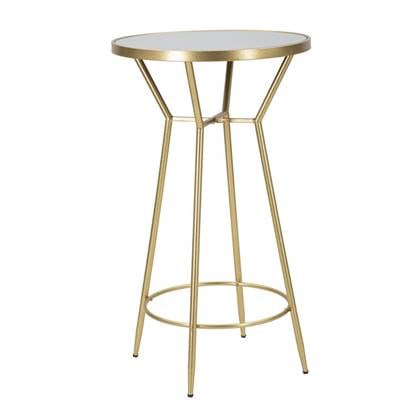 Mauro Ferretti Circle tafel in metaal met spiegel Goud