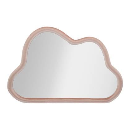 Cloud Wandspiegel in roze fluweel