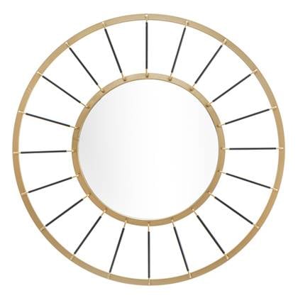 Mauro Ferretti Dark Ronde wandspiegel in metaal Goud