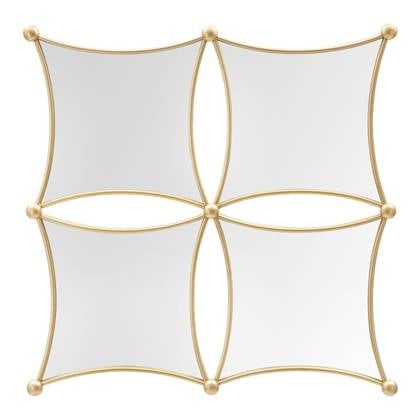 Jalo Geometrische wandspiegel in goud metaal