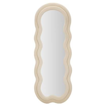 Mauro Ferretti Miki Wandspiegel in fluweel Beige