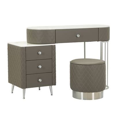 Mauro Ferretti Sharon Grijs kunstleer dressing met poef