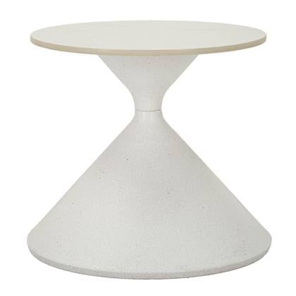 White Metalen tafel wit