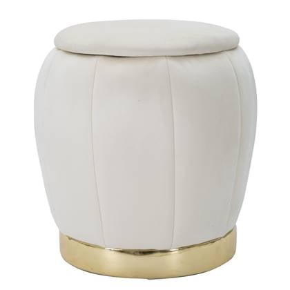 Mauro Ferretti Paris Poef met beige stoffen container