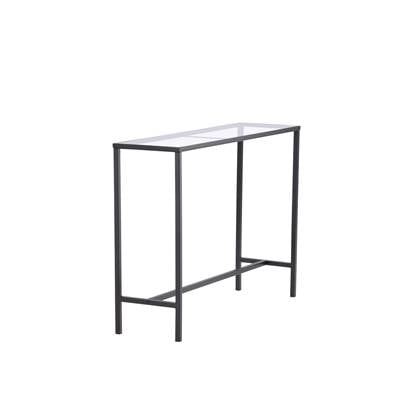 Fjôrd  Sidetable Zwart Glas 100cm - Metaal - Dipp