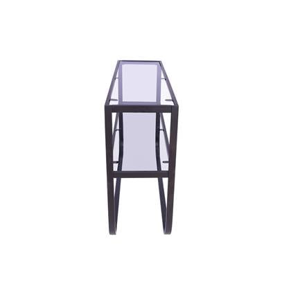 Fjôrd  Sidetable Zwart|Grijs 110cm - Glas - Rocker