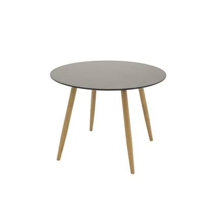 Fjôrd - Eettafel Naturel|Zwart Ø100cm - MDF - Plaza