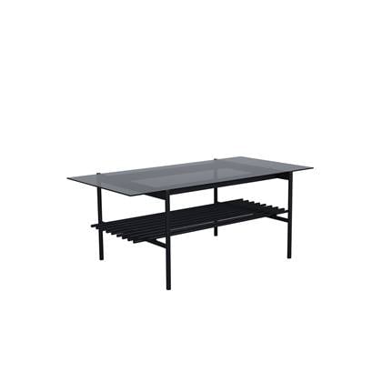 Fjôrd - Salontafel Zwart Smoked 120cm - Glas - Von