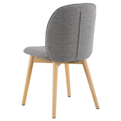 Eetkamerstoel Grijs - Stof - 49x56x89 cm - Eetkamerstoel Sterridge Monza - Giga Living - Set van 2