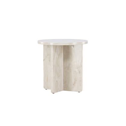 Fjôrd - Bijzettafel Beige Ø50cm - MDF - Ålesund