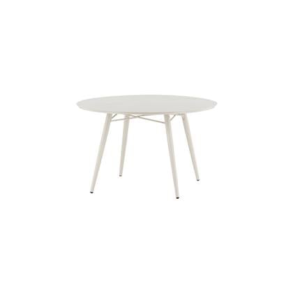 Fjôrd - Eettafel Beige Ø120cm - Aluminium- Lina