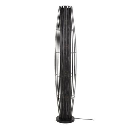 Vloerlamp 150cm - Zwart Mesh - 29x29x150 cm - Vloerlamp Cylinder - Giga Meubel