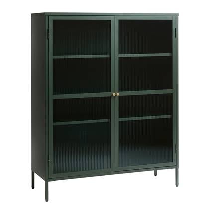 Rebellenclub Omeo Vitrinekast - 140 x 111 cm - Groen