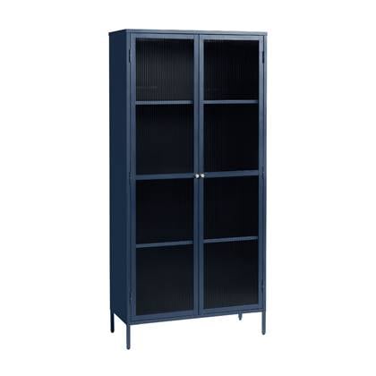 Rebellenclub Omeo Vitrinekast - 190 x 90 cm - Blauw