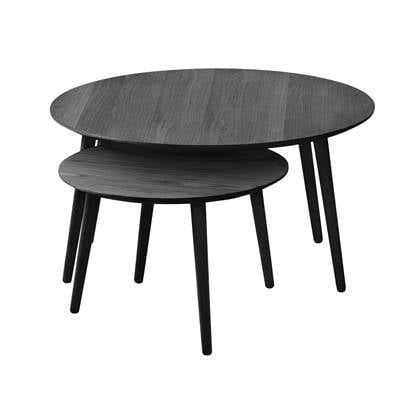 Albany Salontafel - ø88cm|ø58cm - Zwart - Set van 2