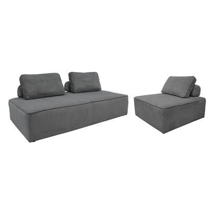 Sweeek  Set van fauteuils voor moduleerbare 3-zits bankribfluweel