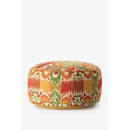 Sissy-Boy Multicolour jacquard poef met ikat dessin