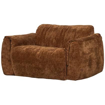 WOOOD Baggy Loveseat - 3D Chenille - Middenbruin - 81x138x101