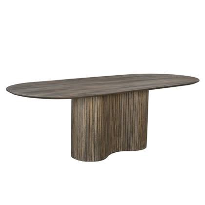 Giga Meubel - Eettafel Mangohout Ovaal - 300x100x77cm - Ava Bruin
