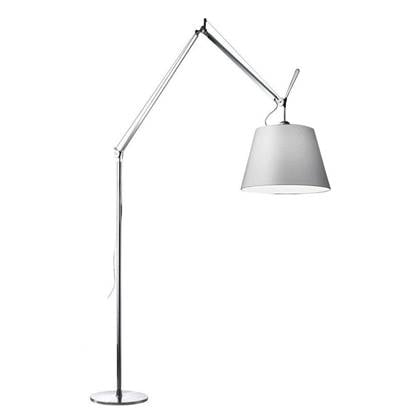 Artemide Tolomeo Mega Terra booglamp LED 3000K snoerdimmer alu grijs