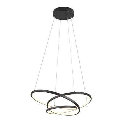 Trio Darvin Hanglamp B 64 x D 49 cm - Zwart Mat 