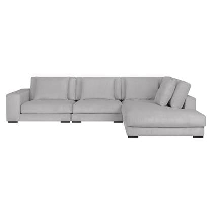by fonQ Snug Hoekbank Rechts - Rib - Licht Grijs