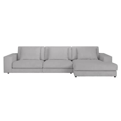 by fonQ Snug 3-zits Hoekbank met Chaise Longue Rechts - Licht Grijs
