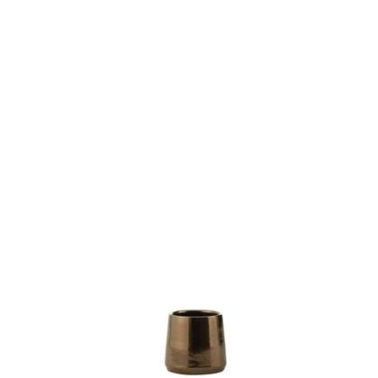 J-Line bloempot Rond Terra Blinkend - goud - extra small