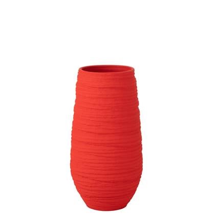 J-Line vaas Fiesta - keramiek - rood - extra large - Ø 25 cm