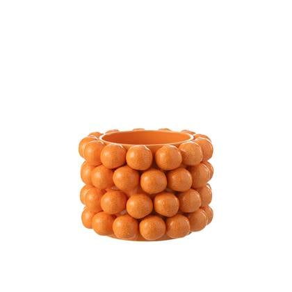J-Line vaas Sinaasappels - keramiek - - large - Ø 25 cm Oranje