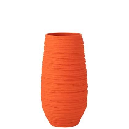 J-Line vaas Fiesta - keramiek - oranje - extra large - Ø 25 cm