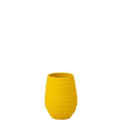 J-Line vaas Fiesta - keramiek - - medium - 30 cm hoog Geel