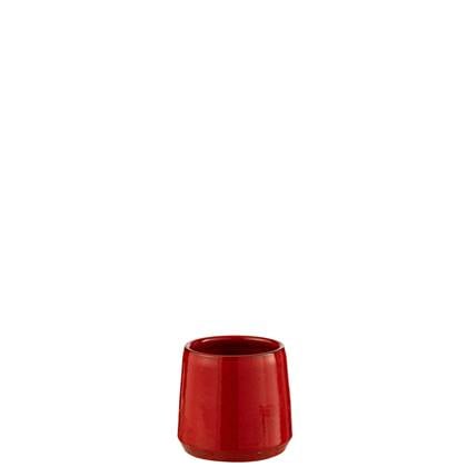 J-Line Bloempot Rond Keramiek Rood Extra Small - 2 stuks