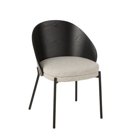 J-Line stoel Lone - multiplex/metaal - zwart/grijs