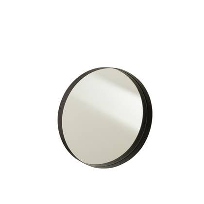 J-Line spiegel Rond Boord - metaal - zwart - medium - Ø 40 cm