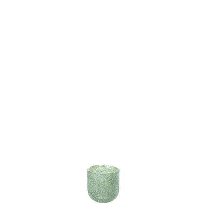 J-Line windlicht Fore - glas  - groen - small - 2 stuks