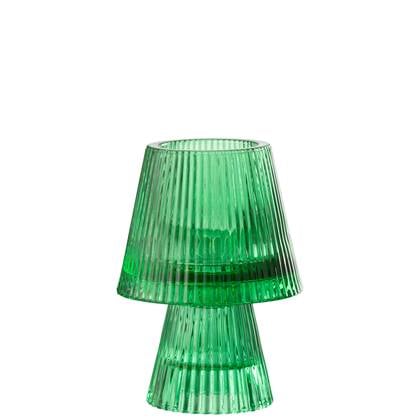 J-Line theelichthouder Hoed - glas - groen